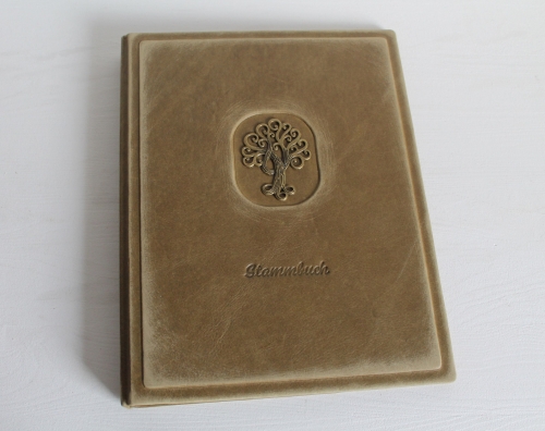Stammbuch "Lebensbaum" im Vintage-Look DIN A4, oliv